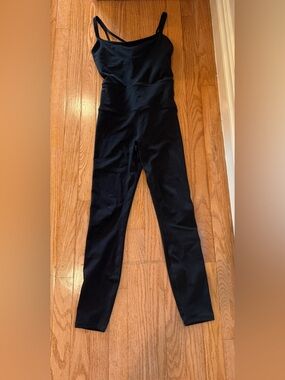 Vuori Black Strappy Jumpsuit Romper